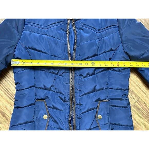 Miss London LONDON Girl’s/Women’s Navy Puffer Coat‎ SIZE(MEDIUM) - Picture 6 of 14